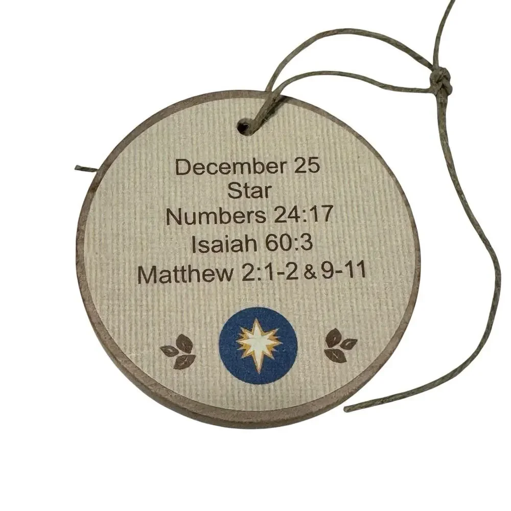 Jesse Tree Ornaments 25 solid hardwood discs (.25in thick) Christmas Tree